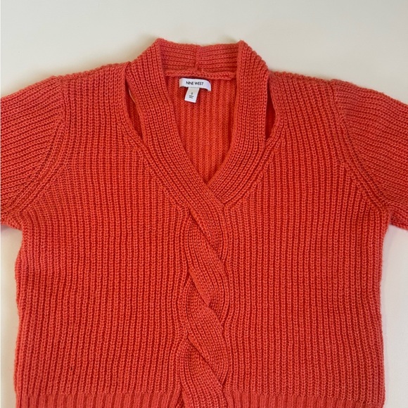 Nine West Salmon Colored Sweater with Cut Out Details size S - Picture 10 of 13